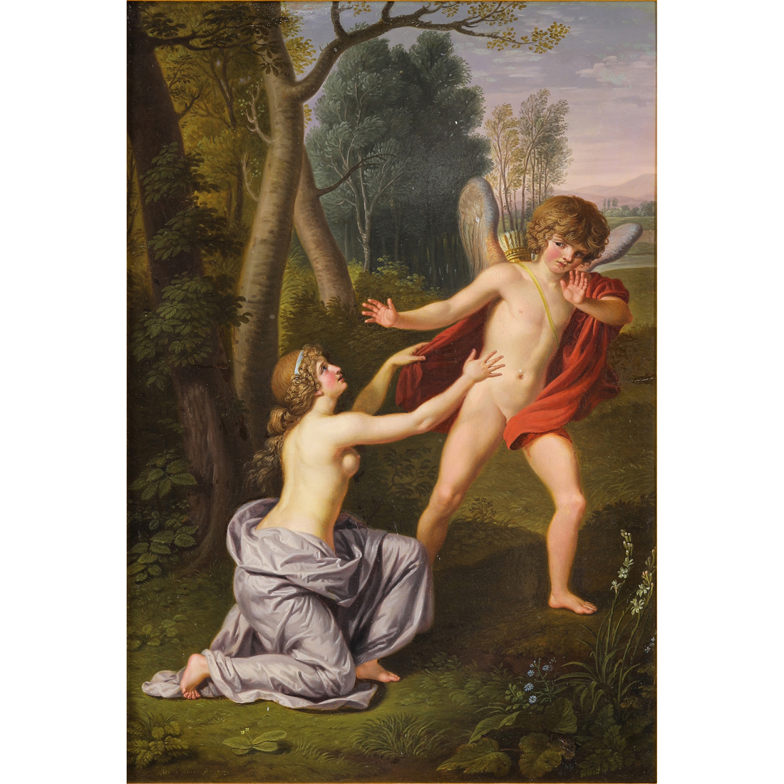 Appraisal: PAINTING LUDWIG GUTTENBRUNN Ludwig Guttenbrunn German d Allegorical Scene of