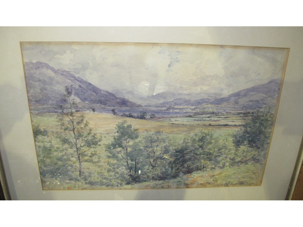 Appraisal: Watercolour Highland landscape indistinctly signed lower right