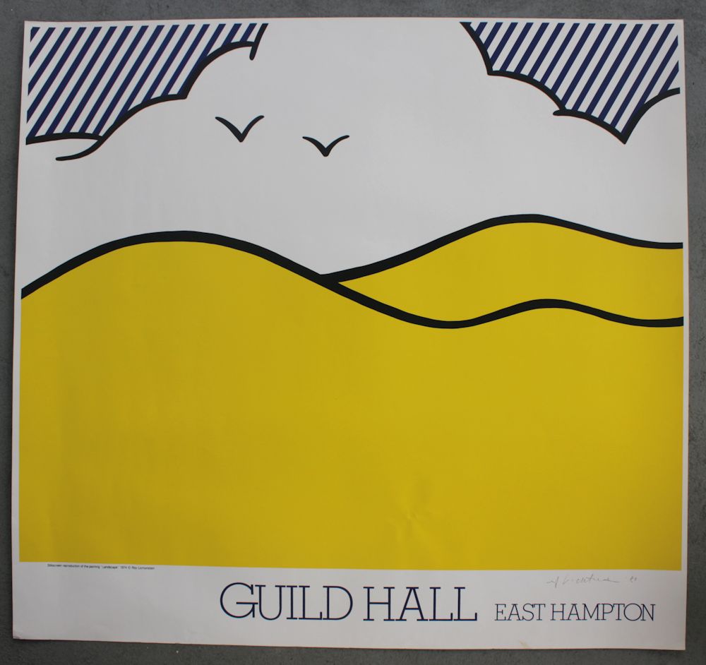 Appraisal: ROY LICHTENSTEIN GUILD HALL SILKSCREEN POSTER SIGNED '' x ''