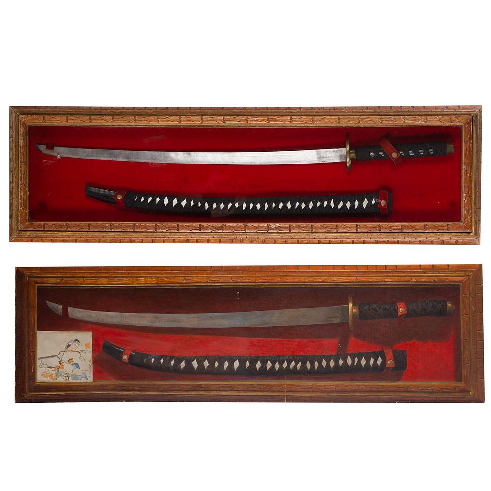 Appraisal: Nathaniel K Gibbs Samurai Sword in Case oil American -