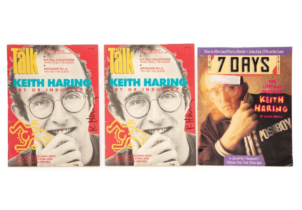 Appraisal: Two Keith Haring Autographed Magazines two complete issues of NY