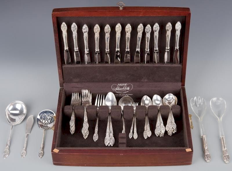 Appraisal: Westmorland Enchanting Orchid Sterling Flatware pcs Westmorland Enchanting Orchid pattern