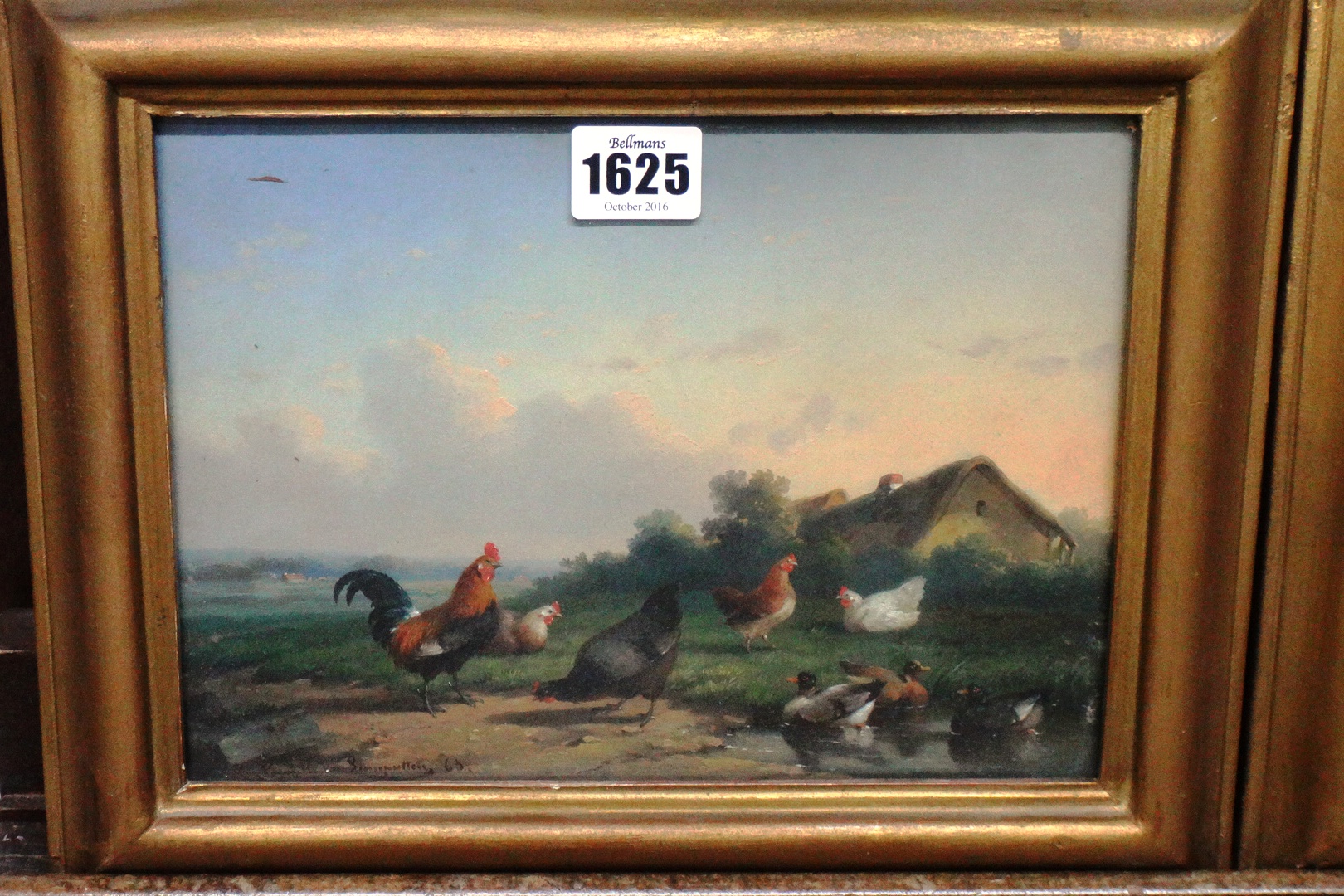 Appraisal: Corneille van Leemputten - Poultry in a landscape a pair