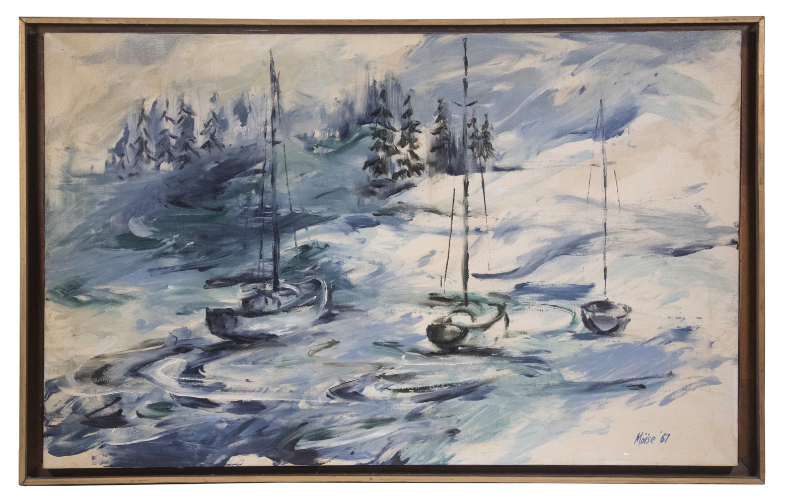 Appraisal: WILLIAM MOISE MAINE IL - Fog Rolling In oil on