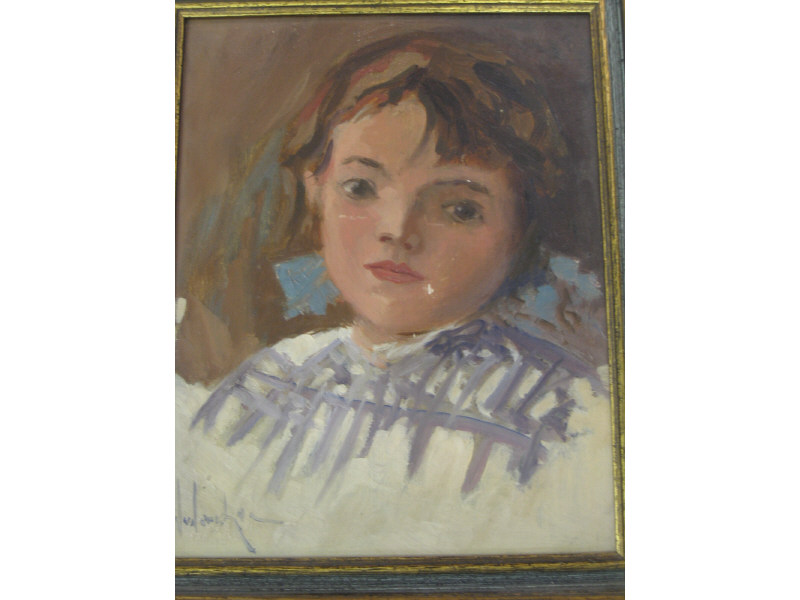 Appraisal: FRANK NUDERSCHER AMERICAN - Portrait of Lilian Heimbacher circa oil