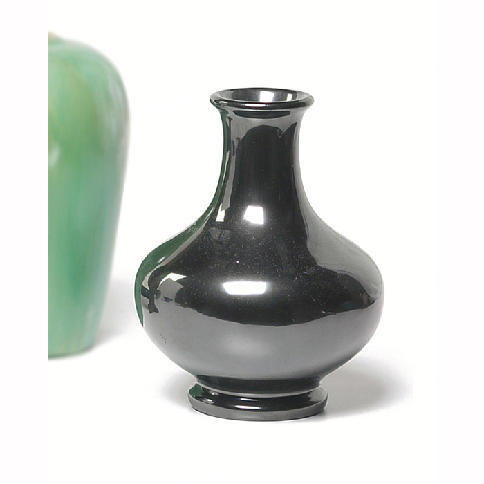 Appraisal: Fulper vase bulbous and footed shape covered with a mirror