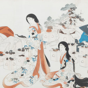 Appraisal: Hashimoto Chikanobu Japanese - Chiyoda Castle Album of Women one