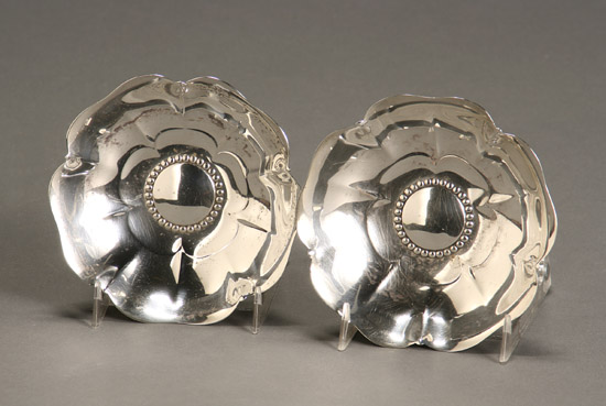 Appraisal: Pair of Tiffany Co Sterling Bonbon Dishes New York Since