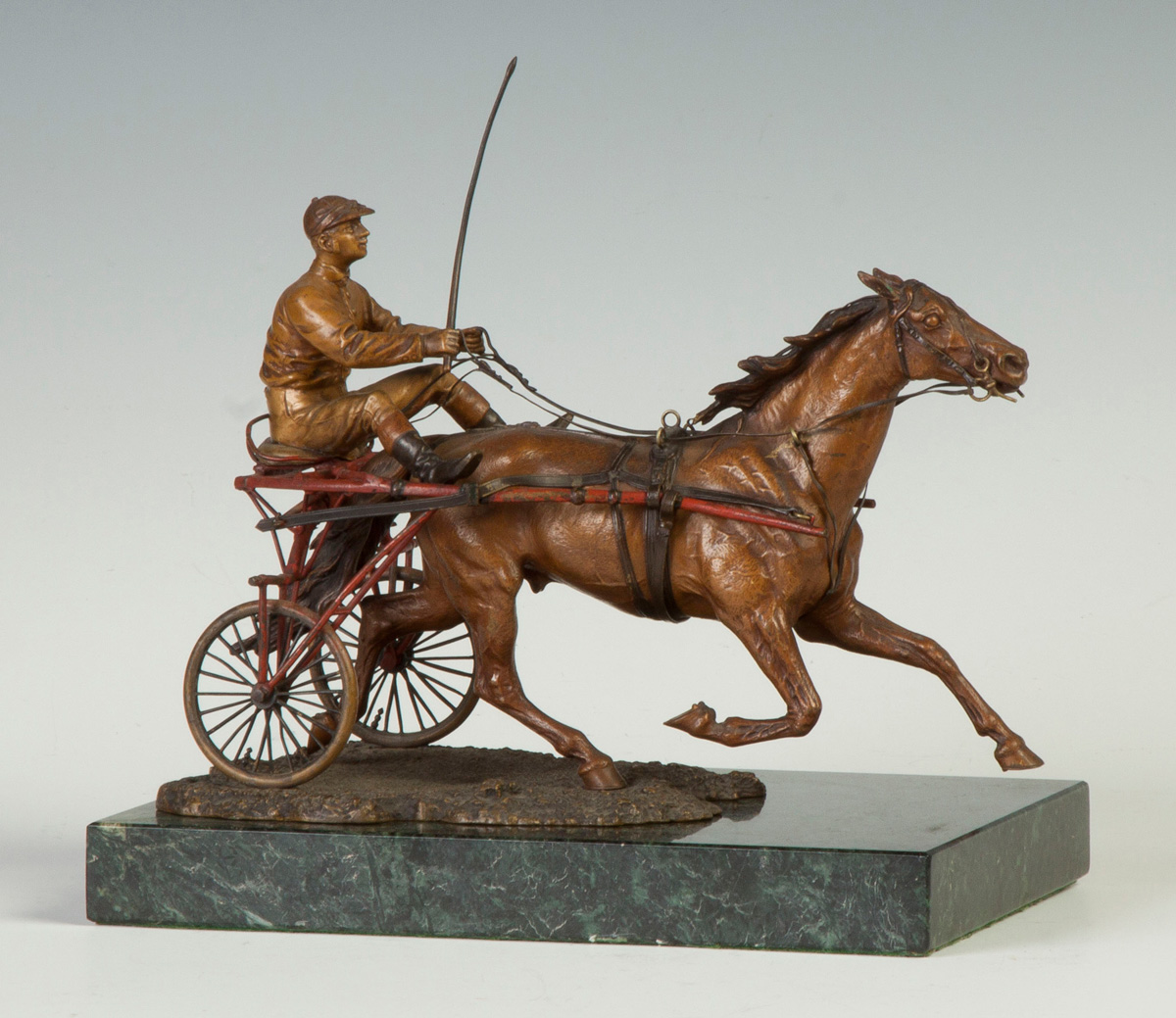 Appraisal: Franz Bergmann Austria - Bronze Cold Patinaed Sulkie Rider Horse