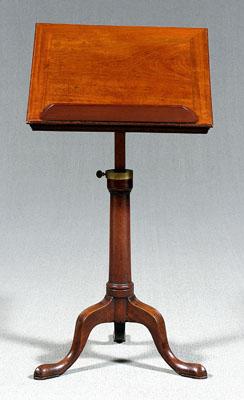 Appraisal: Georgian music stand or lectern mahogany with ratcheted adjustable top