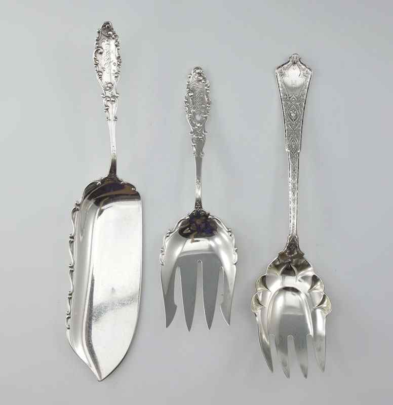 Appraisal: PIECE TIFFANY GORHAM STERLING SERVING PIECES To include Fish serving