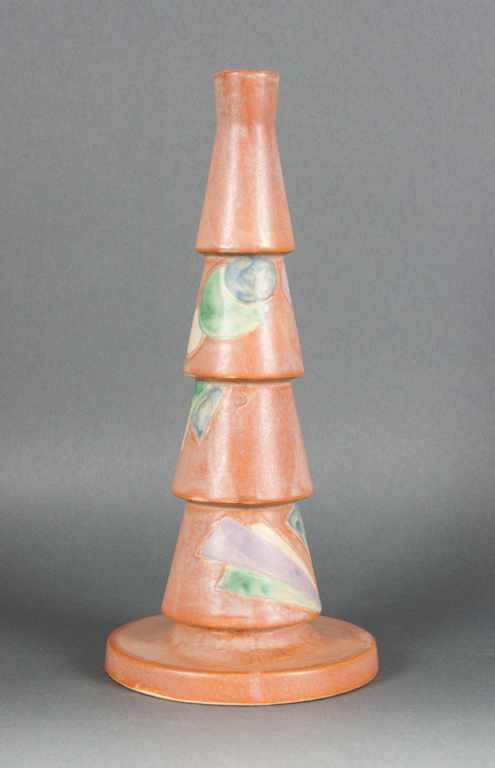 Appraisal: Roseville art pottery ''Christmas Tree'' vase in the ''Futura'' pattern