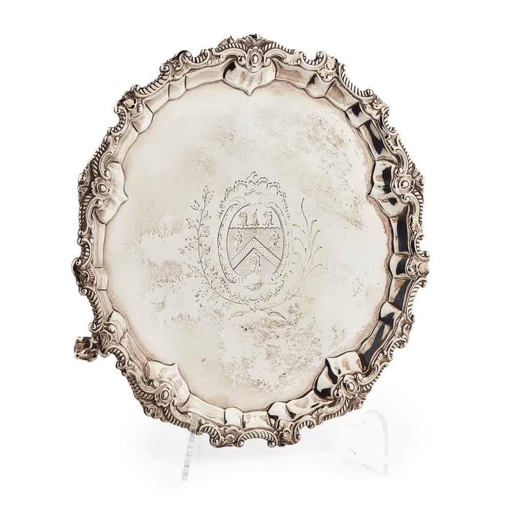 Appraisal: A George III small silver waiter Richard Rugg London of