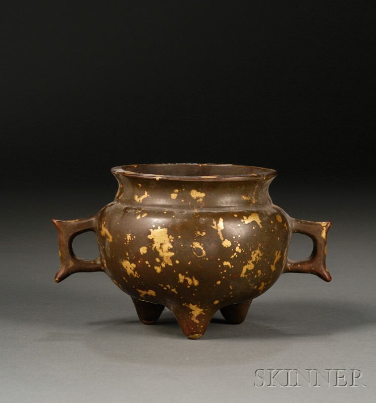 Appraisal: Bronze Censer China th century decoration of sun spots of