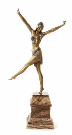 Appraisal: Demeter H Chiparus Romanian - DANCER OF PALMYRA circa patinated