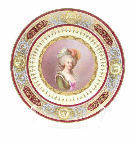 Appraisal: A Vienna style porcelain cabinet plate diameter in