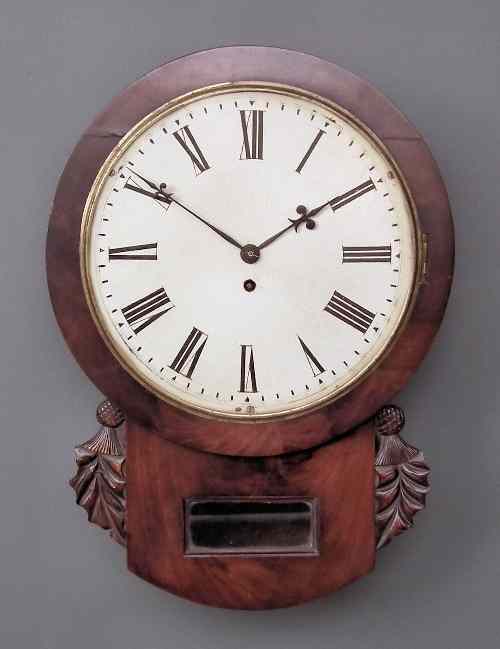 Appraisal: A Victorian mahogany cased drop dial wall timepiece the ins