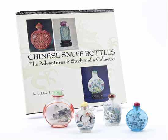 Appraisal: A Group of Four Glass Snuff Bottles of various forms