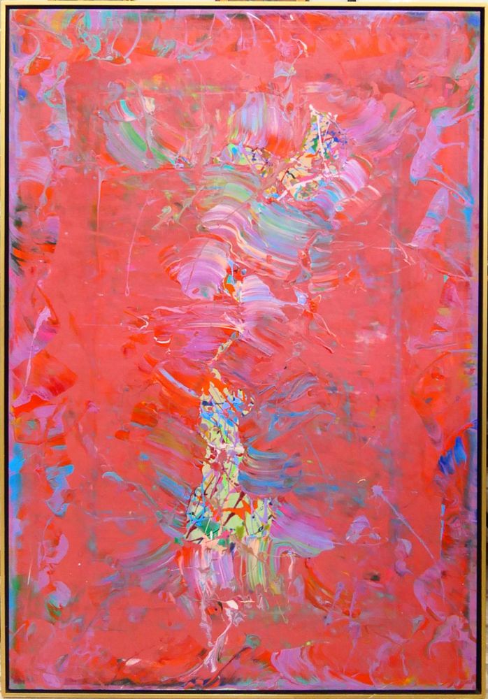 Appraisal: ROSE LINDZON th C ABSTRACT OIL ON CANVAS Rose Lindzon