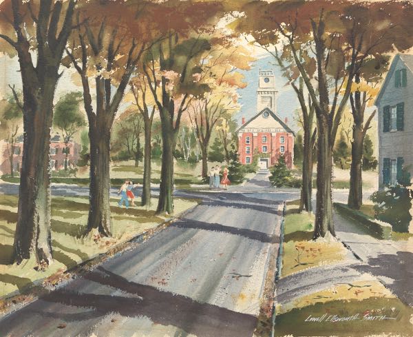 Appraisal: LOWELL ELLSWORTH SMITH AMERICAN - x Neighborhood church Watercolor on