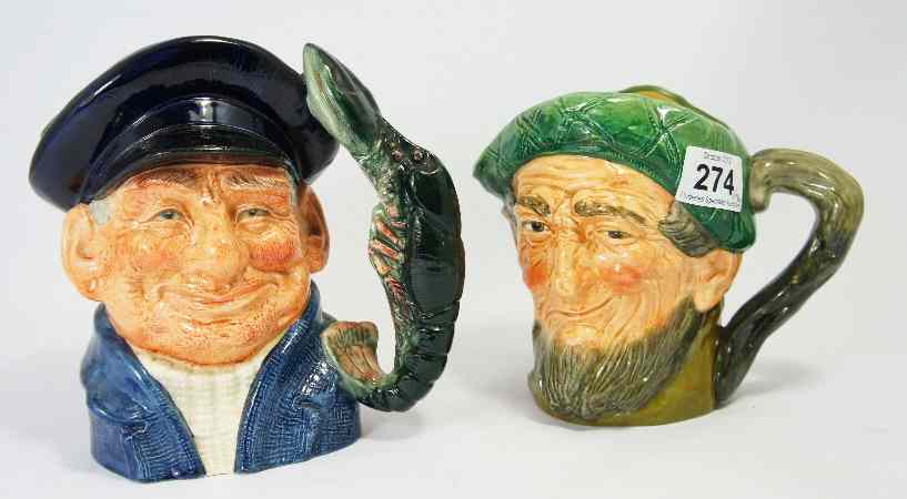 Appraisal: Royal Doulton Large Character Jugs The Lobsterman D and Auld