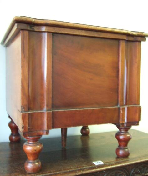 Appraisal: A Victorian mahogany step commode with leather inset hinged top