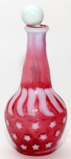 Appraisal: AMERICAN CRANBERRY OPALESCENT GLASS BOTTLE C AMERICAN CRANBERRY OPALESCENT GLASS