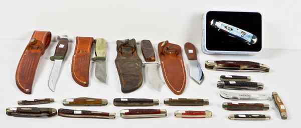 Appraisal: Case XX Pocket Knives and Sheath Knives Lot of Twenty