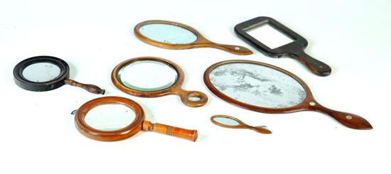 Appraisal: SEVEN HAND MIRRORS American late th century All have turned