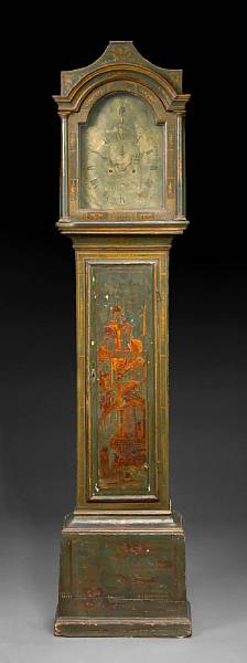 Appraisal: A George III green Japanned tall case clock Thomas Reynolds