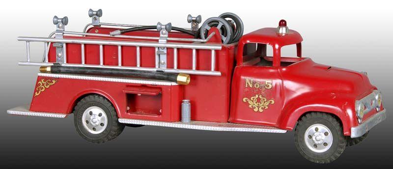 Appraisal: Pressed Steel Tonka Fire Ladder Truck Toy Description '' L