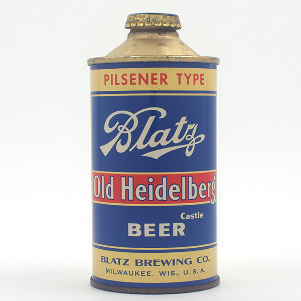 Appraisal: Blatz Old Heidelberg Beer Cone Top NEAR MINT - Reference