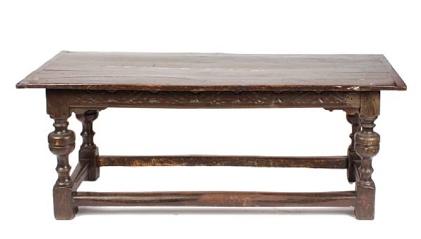 Appraisal: A Continental Baroque refectory table height in width in depth