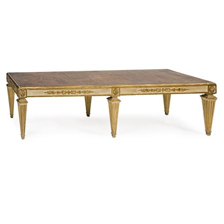 Appraisal: Louis XVI Style Parcel Painted Oak Low Table Estimate -