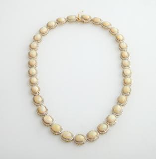 Appraisal: K Yellow Gold Link Necklace each of the oval links