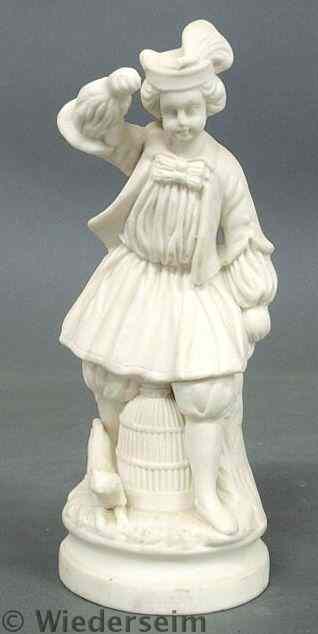 Appraisal: English Parian ware figure of a boy with a cat