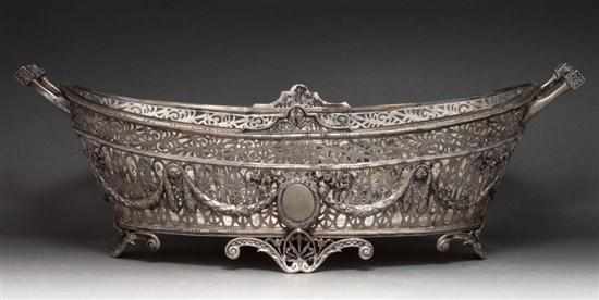 Appraisal: French probably Dijon Neoclassical style silver bowl with glass liner