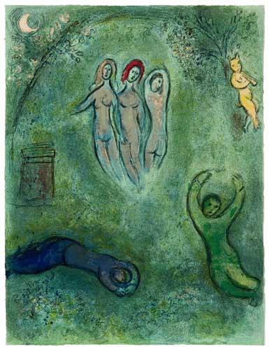 Appraisal: MARC CHAGALL Le Songe de Daphnis et les Nymphes Color