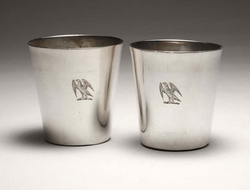 Appraisal: A pair of American coin silver beakers A pair of