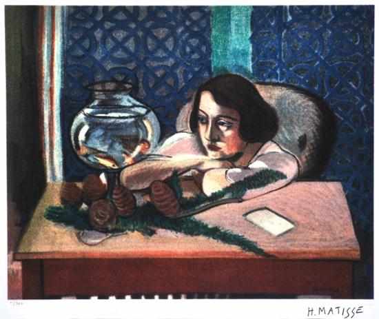 Appraisal: AFTER HENRI MATISSE FRENCH - Woman Before a Fishbowl lithograph