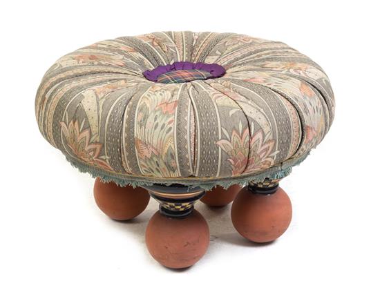 Appraisal: Sale Lot A Mackenzie Childs Ottoman late th century having