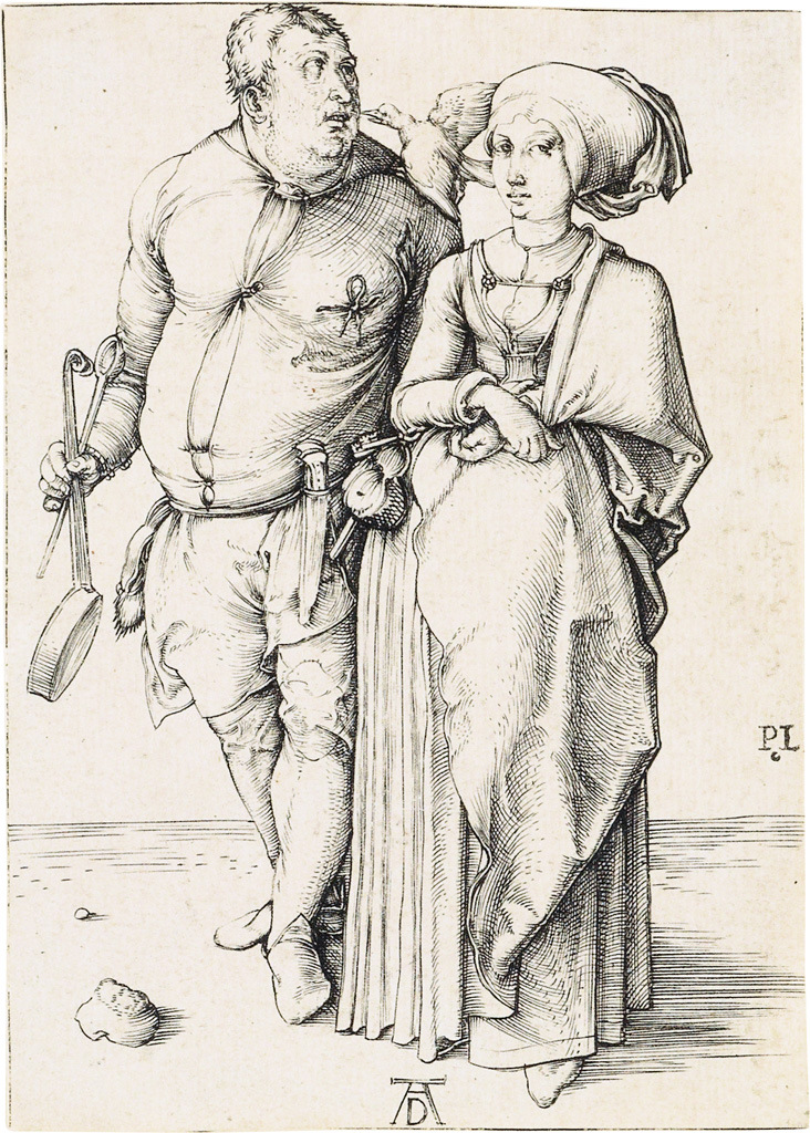 Appraisal: ALBRECHT D RER The Cook and His Wife Engraving circa