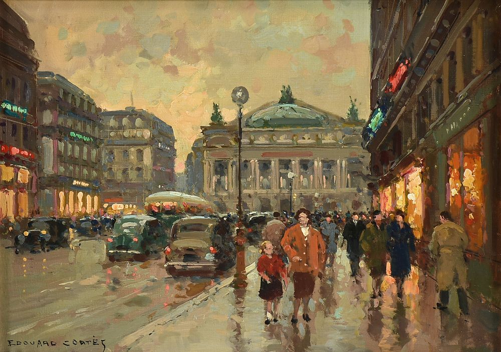 Appraisal: DOUARD CORT S French - A PAINTING Palais Garnier and