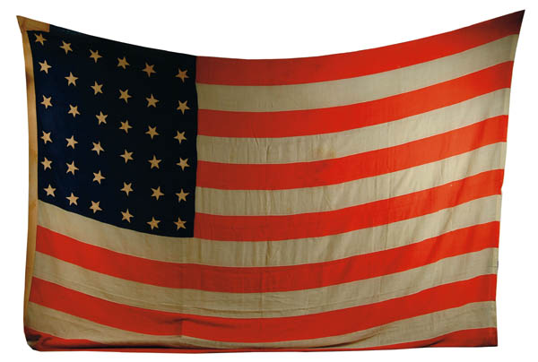 Appraisal: STAR AMERICAN FLAG ' x ' Wool bunting flag with