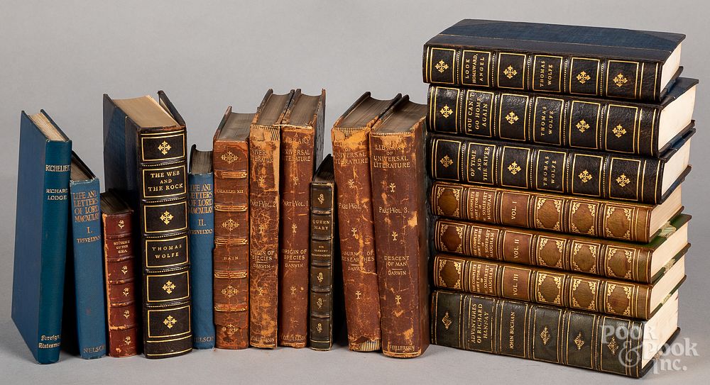 Appraisal: Group of leather bound books Group of leather bound books