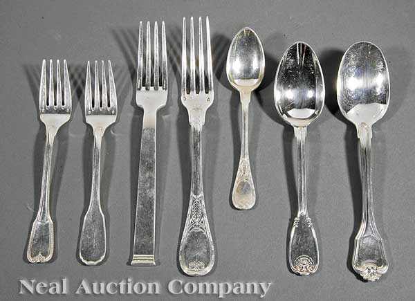 Appraisal: A Group of French Sterling Silver Flatware Cardeilhac Christofle including