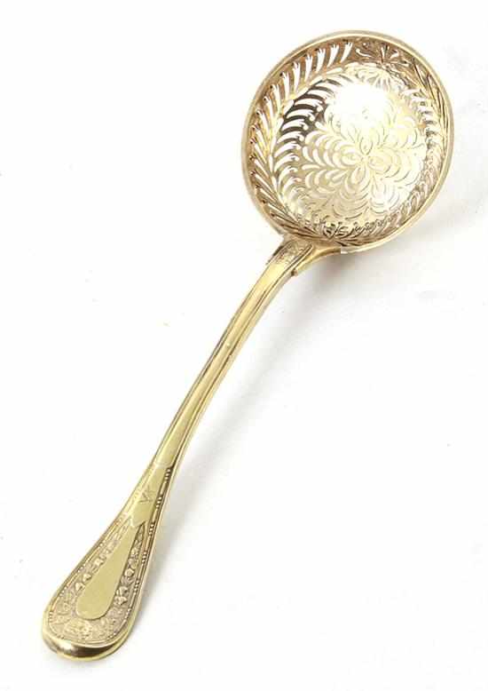 Appraisal: French vermeil silver sugar sifter by Cincinnatus Lorillon Paris circa