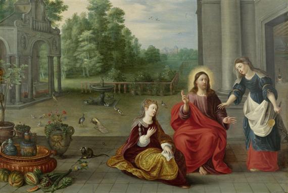 Appraisal: BALEN HENDRIK VAN UMKREIS Antwerp Christ with Mary and Martha