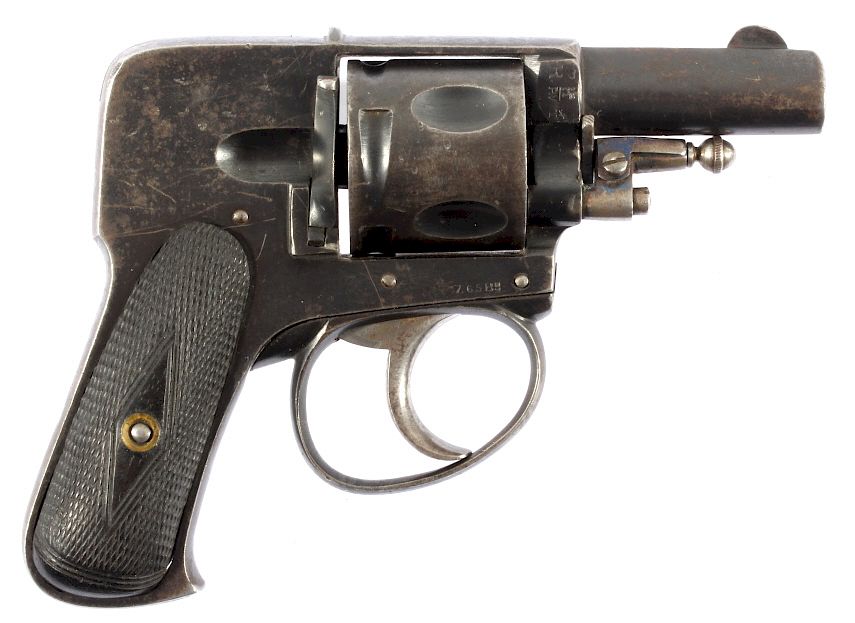 Appraisal: Belgian Prototype ACP Hammerless D A Revolver Featured for bidding