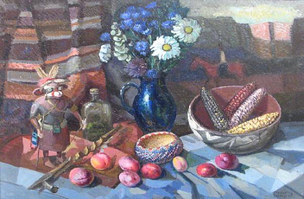 Appraisal: Constantine Cherkas American b A Still Life of a Hopi